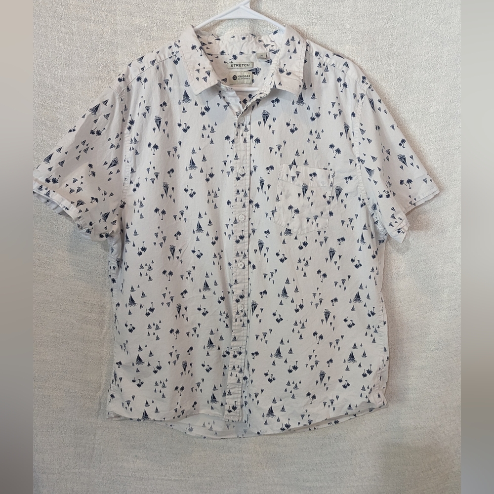 Sailboat button up shirt size XXL (I)